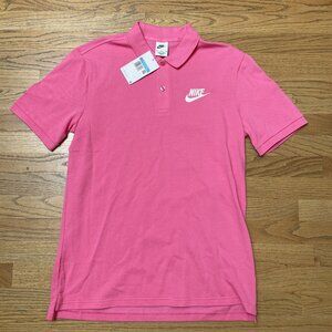 Nike Sportswear Athletic Pink Polo Short Sleeve Golf Tennis Mens Sz Medium
